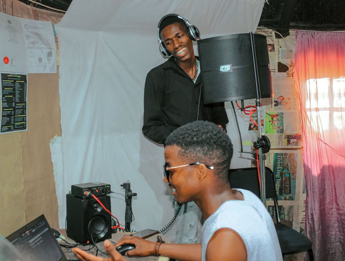 Locked in studio
Time for music production