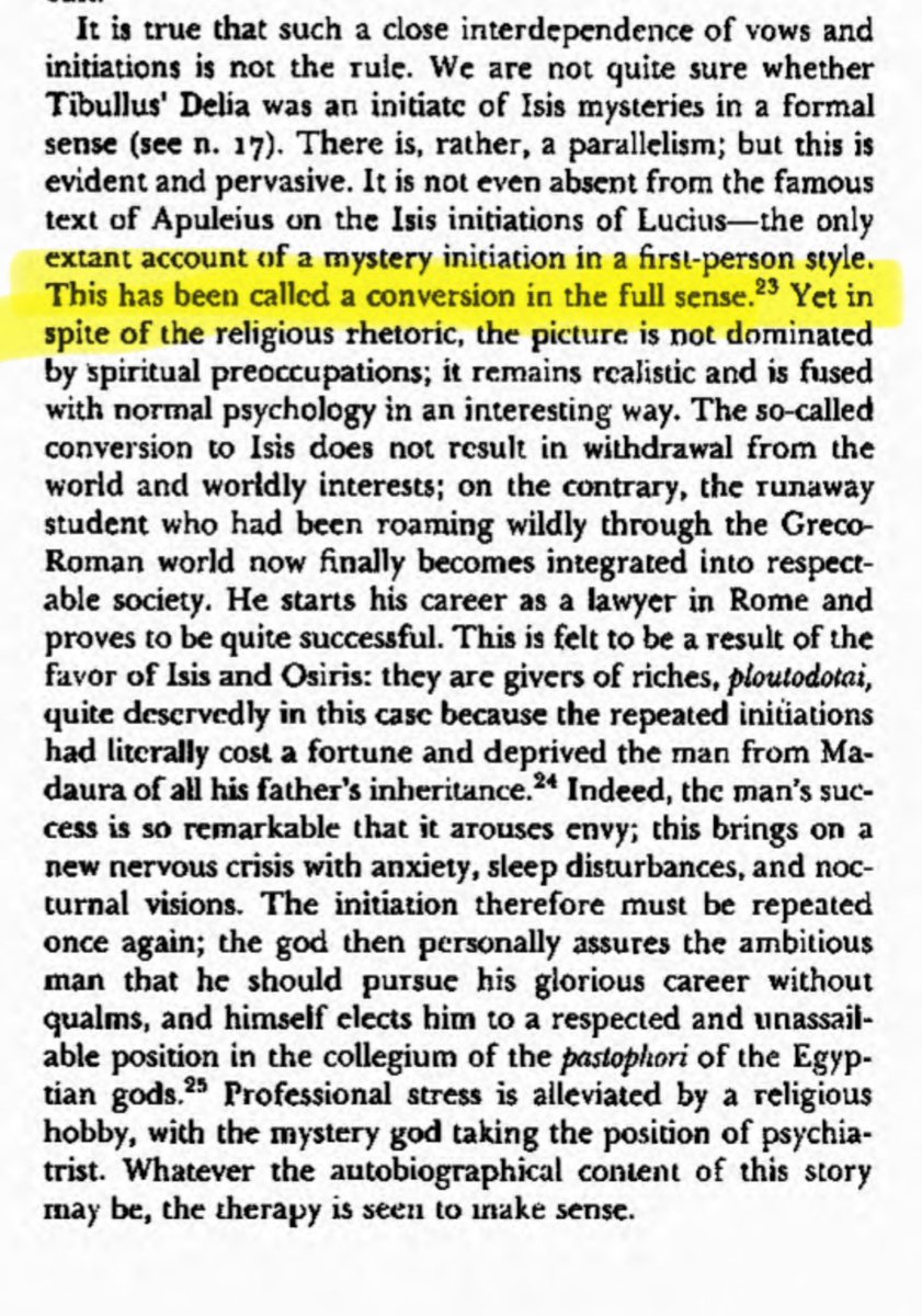 algxtradingx's tweet image. The most complete first-person account of a mystery initiation in antiquity is found in Book XI of The Golden Ass by Apuleius. The story of Lucius, who has suffered the indignity of transformation into an ass, reaches its climax when he undergoes initiation into the cult of Isis.…