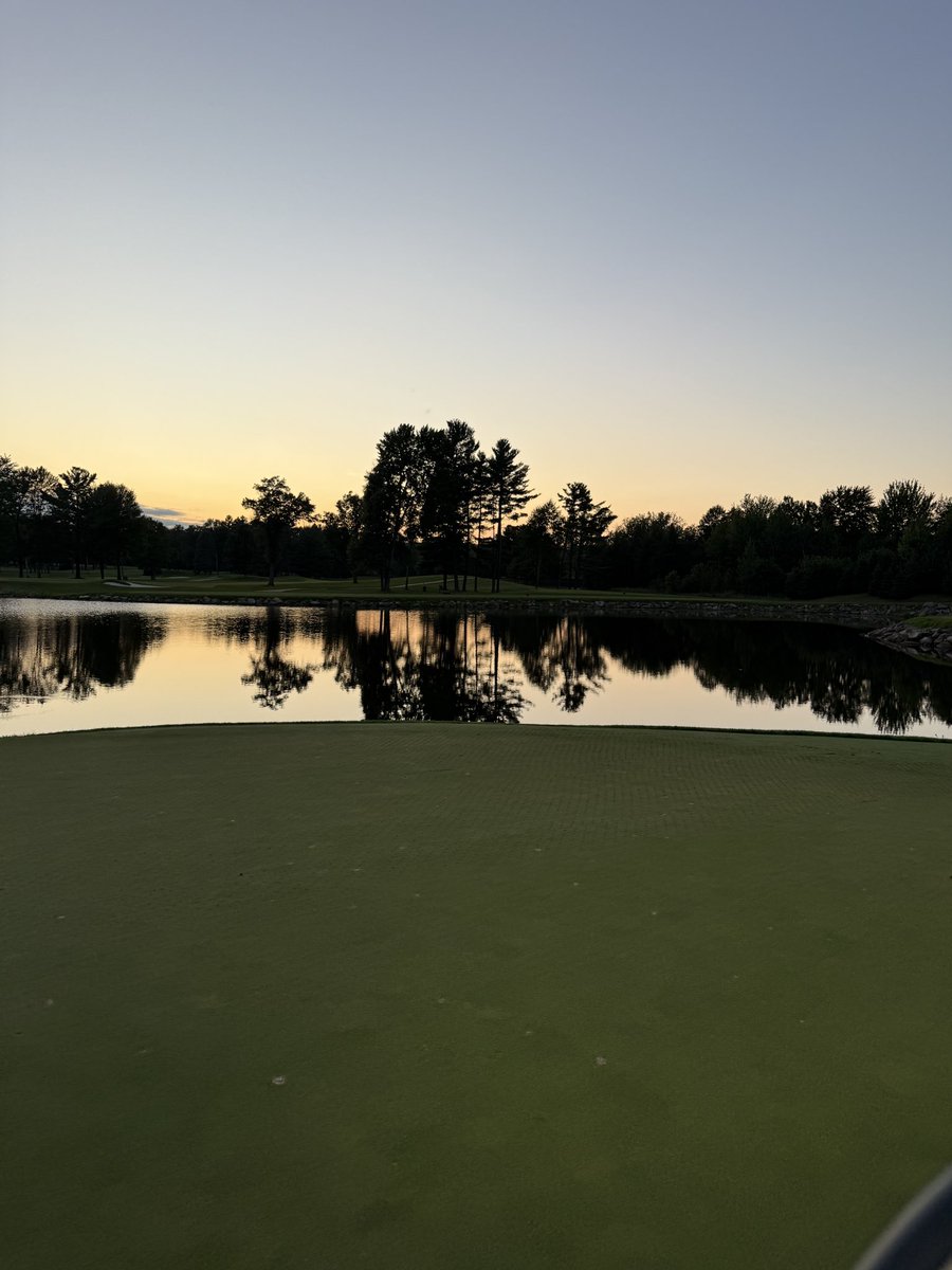 Jake_Turf's tweet image. Burned a little midnight oil over the weekend venting greens with the @TrueSurface Greens Spiker.  The lighting kit on these Deere triplexes made easy work of it @RevelsTractor