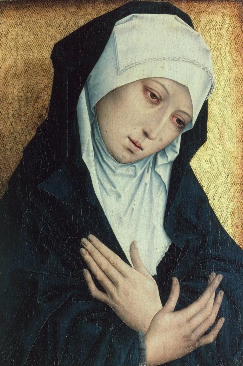 Stabat Mater dolorósa, juxta Crucem lacrimósa, dum pendébat Fílius.