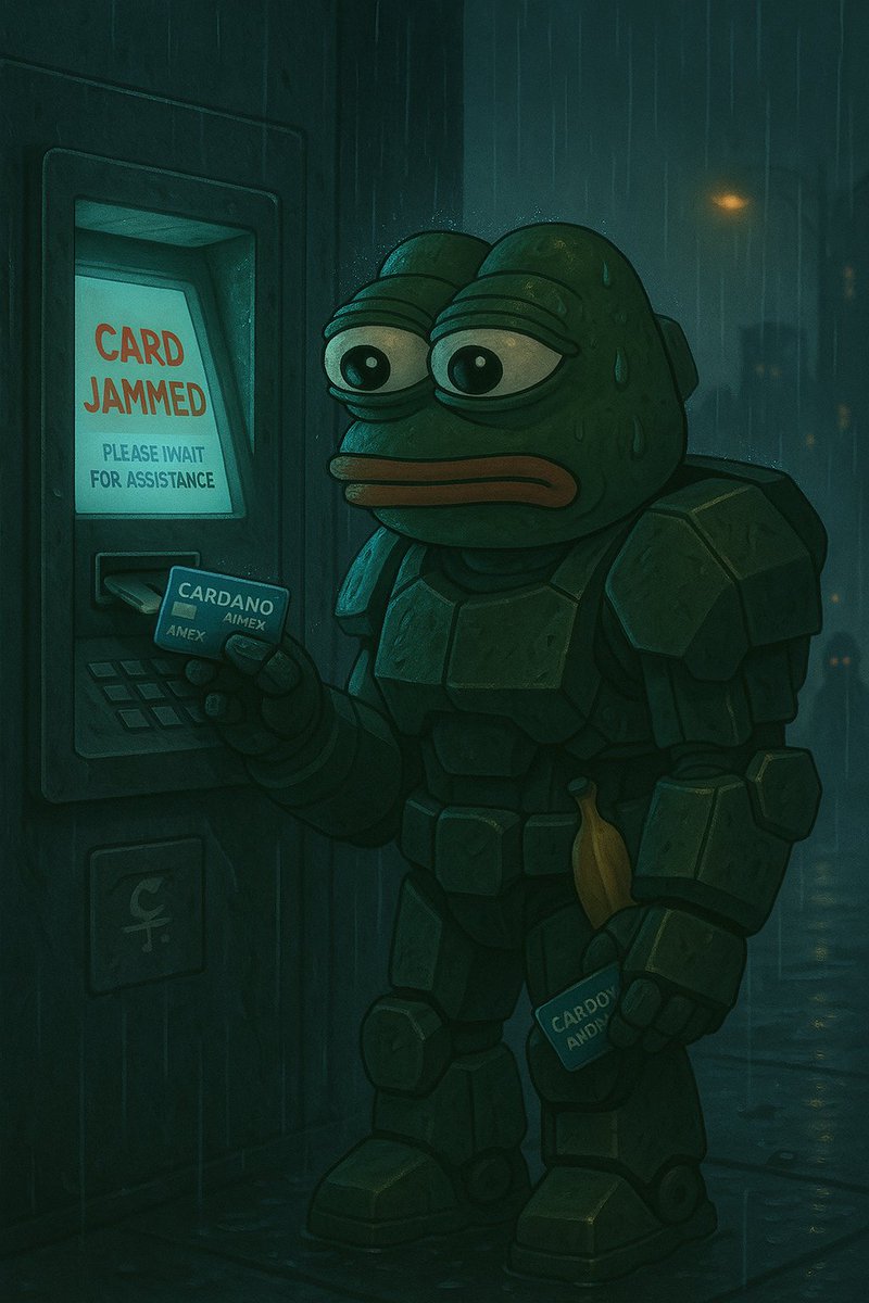 WENT FOR A COSPLAY MEETUP (DON'T ASK), FORGOT ADMISSION FEE WAS CASH ONLY. CARD GOT JAMMED $FREN 🐸😭