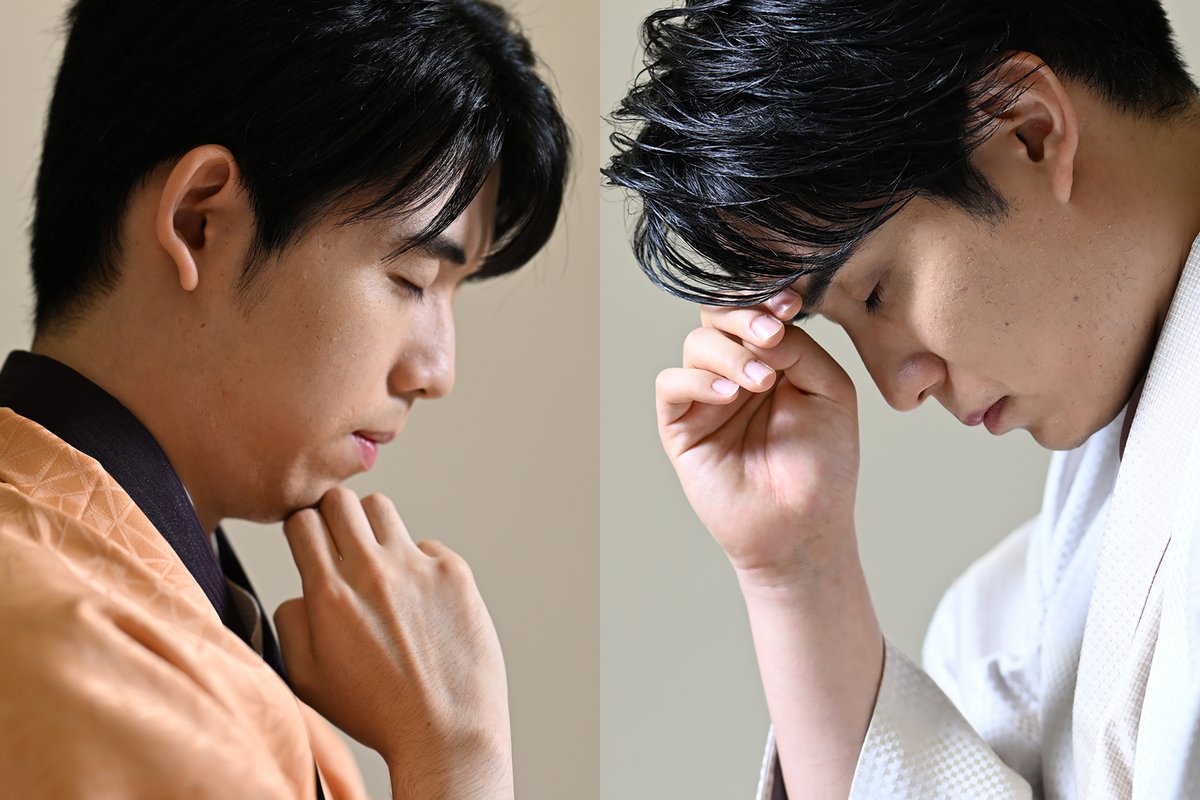 yomiuri_ryuo's tweet photo. 藤井聡太竜王と佐々木勇気八段の竜王戦ポスター撮影が終わり、竜王戦Ｘのバナーを変えました。10月3日と4日に東京・渋谷のセルリアンタワー能楽堂で竜王戦七番勝負第1局は行われます。9/7締め切り、開幕局の特別観戦プログラム、前夜祭のお申し込みはイープラスのサイトから↓
https://t.co/Q9tr2EKZGn https://t.co/xcBloBisOW