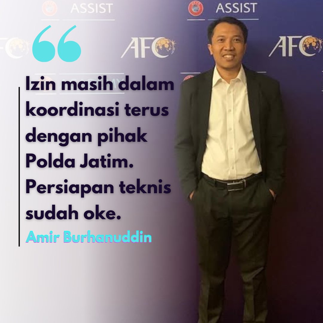 Sejauh ini FIFA Matchday serta Kualifikasi AFC Cup U-23 yang dilaksanakan di Surabaya dan Sidoarjo masih sesuai rencana. Amir Burhanuddin selaku wakil ketua Asprov PSSI Jatim dan Ketua Panpel menjelaskan saat ini masih terus berkoordinasi dengan pihak keamanan. 

#TimnasIndonesia