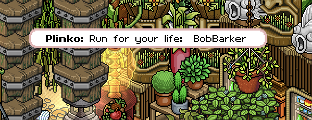 My cat telling me to run for my life as soon as I enter my room will never not make me start bust out laughing. #HabboOrigins