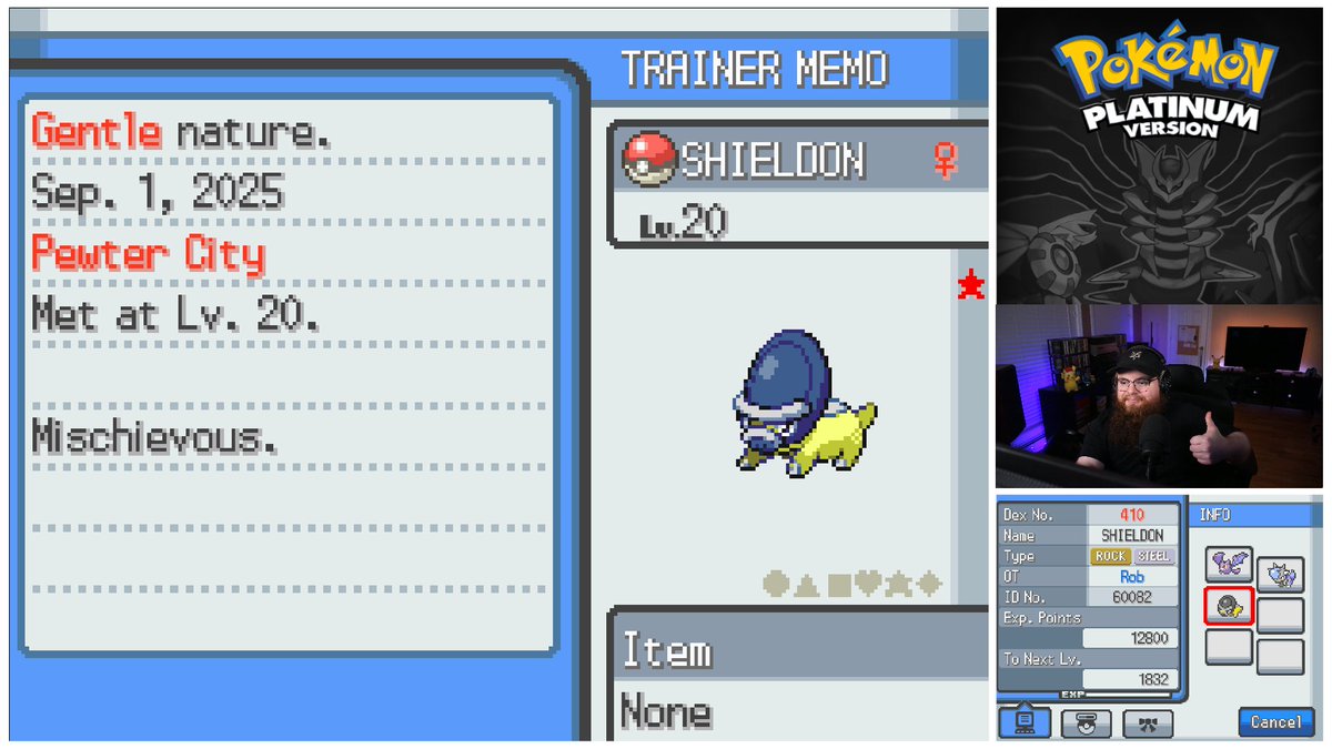 Right at the buzzer! Shiny Shieldon at 4980 fossil restores in Heart Gold/Soul Silver! It's also a female which is a 12.5% chance!

Very enjoyable Fossil Week! I had a great time!