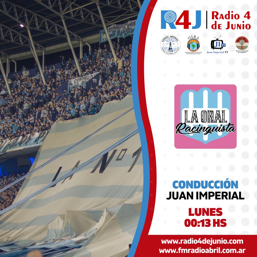 acaderecpro's tweet photo. ⏰ 00:13 (hora argentina)
🎙️ @laoralracing
🗣️ @juanimperial
💼 @acaderecpro
📟 1158041650
📻 @radio4dejunio, @juanimperialtv, @CadenaImperial y @oirsarg
💻 https://t.co/l5MGfkm0bP - https://t.co/fARSX3V6Rk https://t.co/P6C2X3MsDE