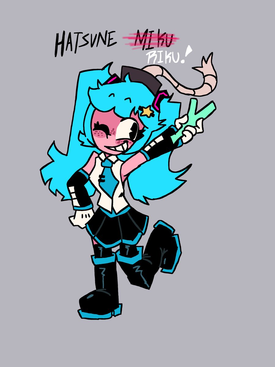 So Sience Miku BB, Have Ruby Cosplaying as Miku!
#OC #HatsuneMiku