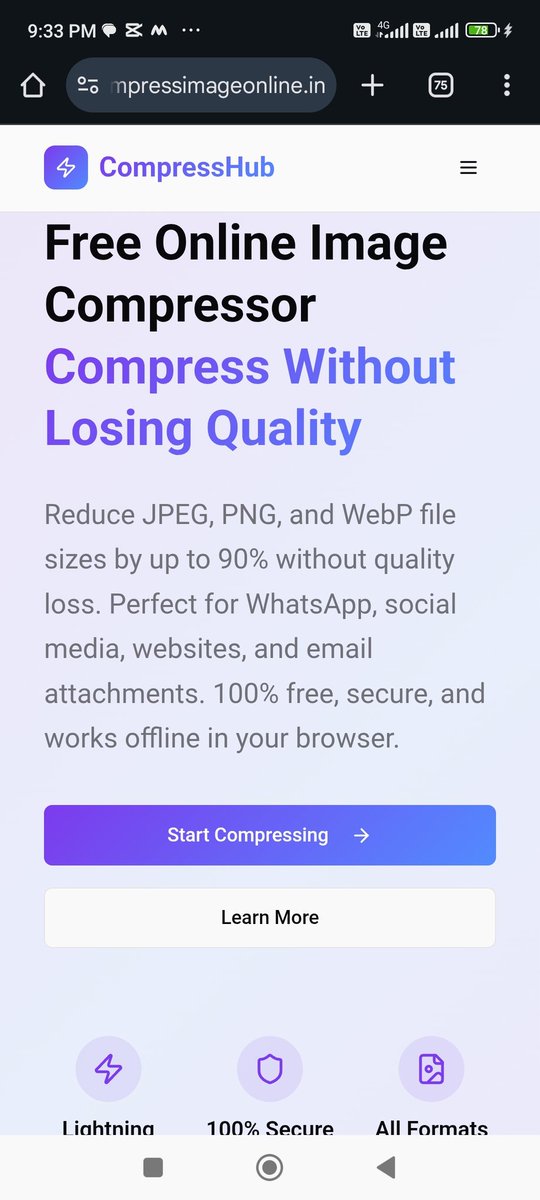 themohitpant's tweet image. Struggling with huge images slowing your website? 😩 Compress them in seconds for FREE at compressimageonline.in 🚀

I launched this website 
Help me to grow this out🙃

Hashtags:
#FreeTool #ImageCompression #WebDev #WebsiteSpeed #Tech #india #viral