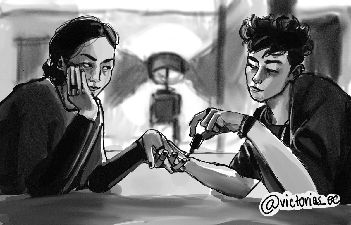 painting his nails #thangyu