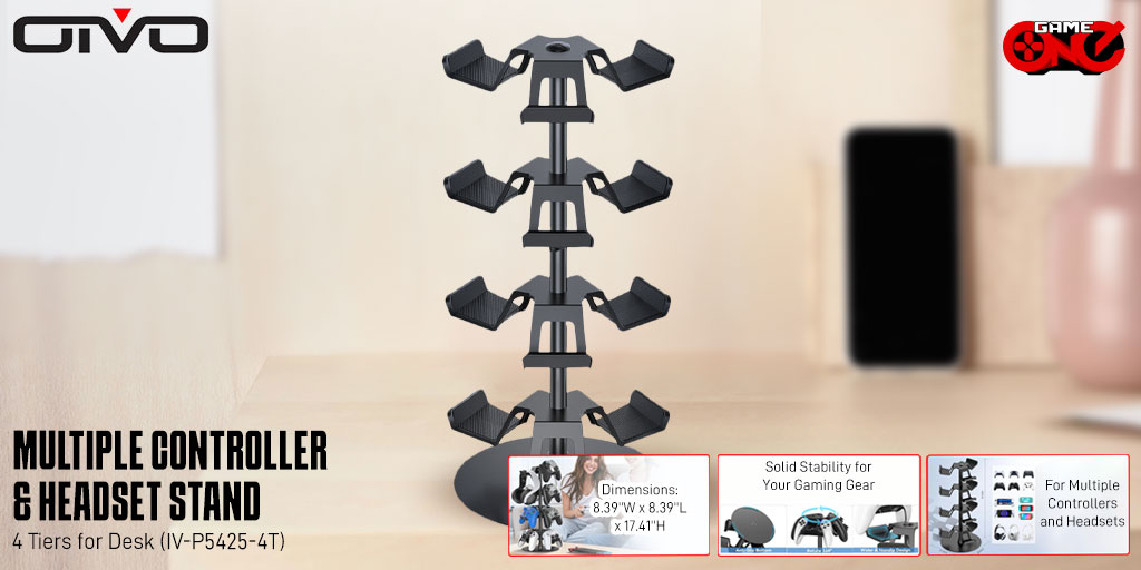 gameoneph's tweet image. The OIVO 4 Tier Controller &amp;amp; Headset Stand keeps your desk neat, saving space while holding all your gaming gear.

🛒Shop Now: bit.ly/3IEYizO

#OIVO #gamingstand #controllerstand #gamingsetup #gaminggear #gamingaccessories #gamingessentials #pcgaming #gameoneph