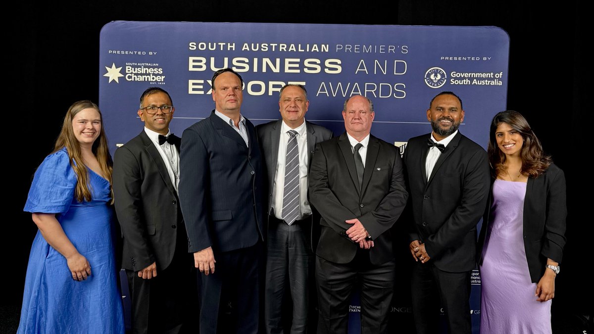 SentekTech's tweet image. We’re proud to have been a Finalist in the South Australian Premier’s Business and Export Awards. While we didn’t take home the trophy, the event was an incredible opportunity to connect with industry leaders and celebrate innovation across South Australia.