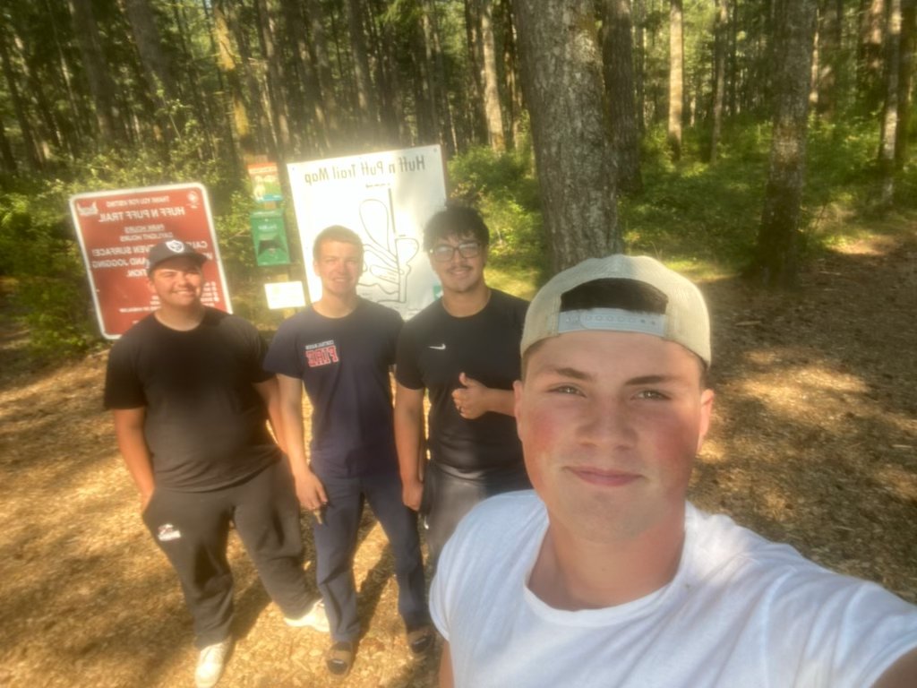 Monthly Mission ✅ hike with your team. Team Tenacity! 🪓🏈