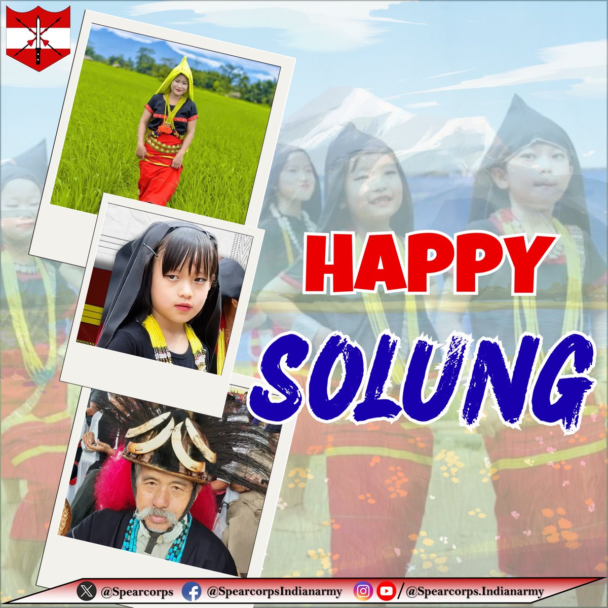 Lt Gen Abhijit S Pendharkar and all ranks #SpearCorps extend warm greetings to the people of #ArunachalPradesh on the occasion of #Solung festival.
May this occasion bring good luck, happiness &amp; prosperity to all.

Lt Gen Abhijit S Pendharkar और #SpearCorps के सभी रैंक #Solung