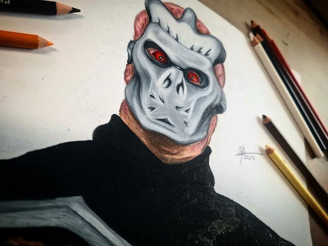 Xethicz's tweet image. I finished my drawing of Uber Jason yesterday ☺️ #JasonX #Fridaythe13th