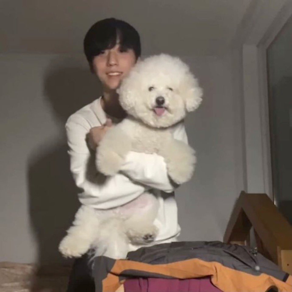 oursynth's tweet image. he loves this doggie so much we are willingly overlooking the fact it’s a person