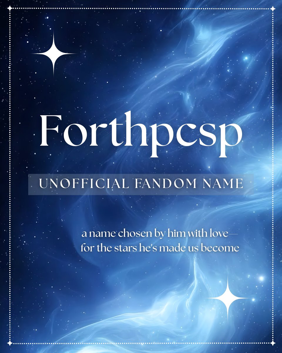 fforthpcsp_id's tweet photo. ๐ข ANNOUNCEMENT
Welcome to our universe ๐ซ
Meet our unofficial fandom name:
๐ FORTHIEVERSE ๐
A galaxy born from Forthโs charm and our endless love. Letโs build this universe together, one moment at a time.
๐ Use #Forthieverse to hype our star @forthpcsp #fforthpcsp https://t.co/FWhMGl3ezt