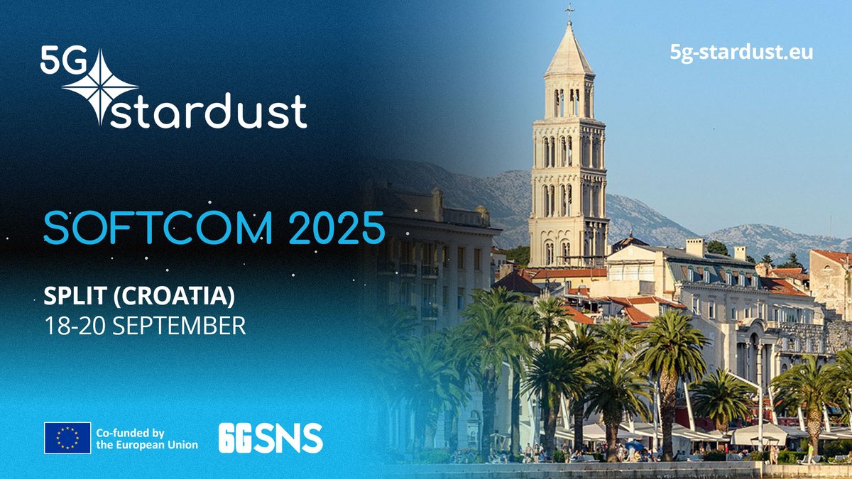 5G-STARDUST will continue its events' streak at <a href="/SoftCOMConf/">SoftCOM Conference</a>, where project partner <a href="/CNIT_TLC/">CNIT</a> will be co-chair of the “Symposium on New Trends in Satellite and Space Communications and Navigation” 🚀 🛰️ ⚡ 5g-stardust.eu/event/softcom-…

<a href="/6G_SNS/">SNS JU</a> <a href="/connectivityEU/">Connectivity EU 🇪🇺</a>