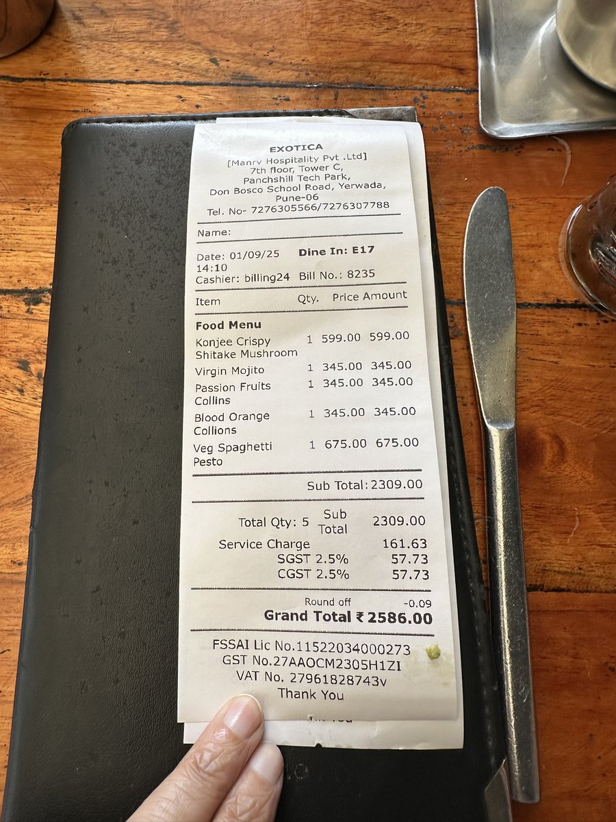 anmol1233's tweet photo. @consaff @nch1915 Exotica Pune is illegally forcing customers to pay service charges, violating Govt. guidelines. Request strict action against this unfair trade practices. 
#consumerRights https://t.co/TPxxxJdszl