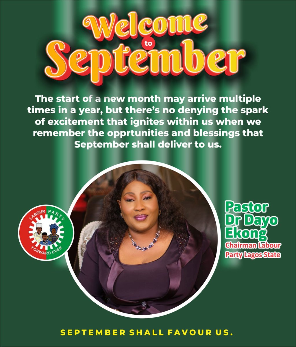 WELCOME TO SEPTEMBER 

The start of a new month may arrive multiple times in a year, but there’s no denying the spark of excitement that ignites within us when we remember the opprtunities and blessings that September shall deliver to us.

SEPTEMBER SHALL FAVOUR US.

-Pastor Dr
