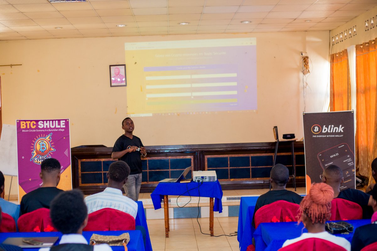 btcshule's tweet image. 4/7
💡 @AdvaxeIr  , a local FOSS dev from BitDevs Gitega, presented My Satoshi , a homegrown SATs converter built for Burundi.
A practical tool for onboarding merchants and setting SATs prices in real time.
#BuiltInBurundi #FOSS #BitcoinTools