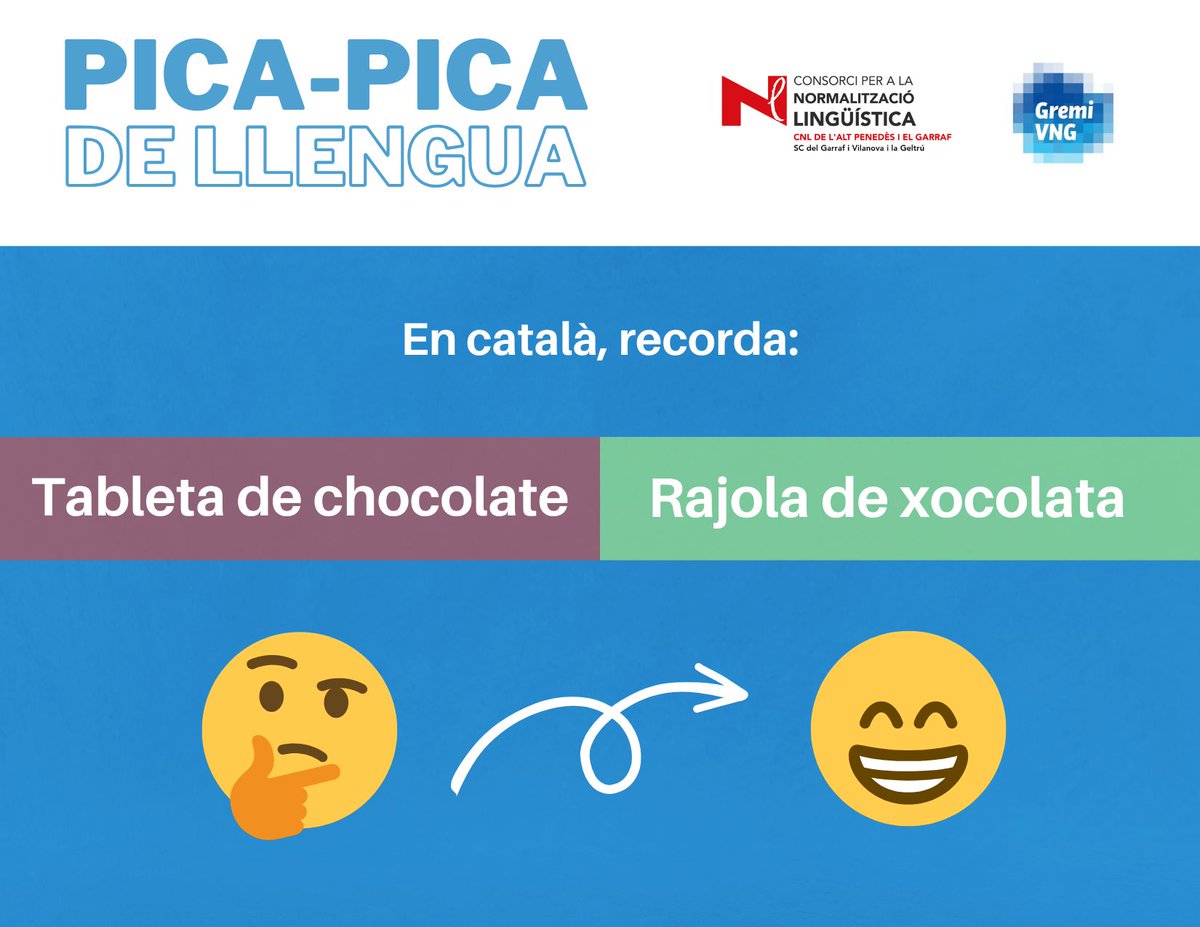 Les últimes postals de llengua que ha difós el <a href="/GremiVNG/">Gremi d’Hostaleria de Vilanova</a> als seus associats lliguen de manera molt dolça!

Les trobareu aquí! 

#PicaPicadeLlengua

gremivng.com/paraules-a-la-…