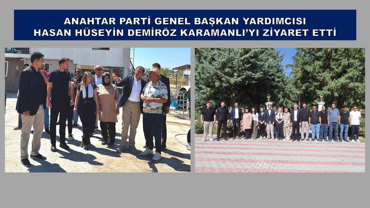 ANAHTAR PARTİ GENEL BAŞKAN YARDIMCISI HASAN HÜSEYİN DEMİRÖZ KARAMANLI'YI ZİYARET ETTİ karamanlihaber.com/2025/09/01/ana…