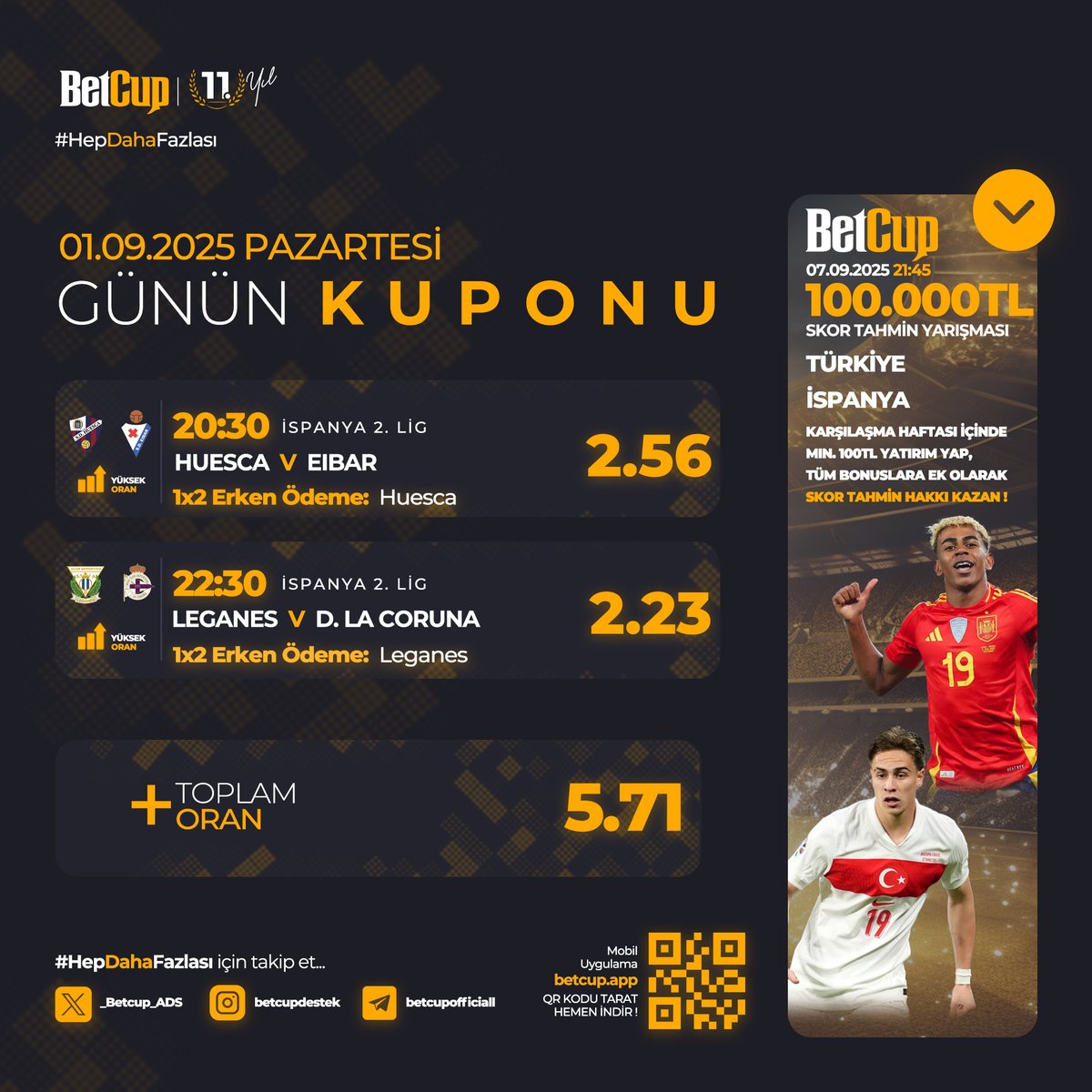 📄 Günün kuponuyla bugünü güzelleştirmeye geldik.
#hepdahafazlası #betcup #fenerbahçe #galatasaray #beşiktaş