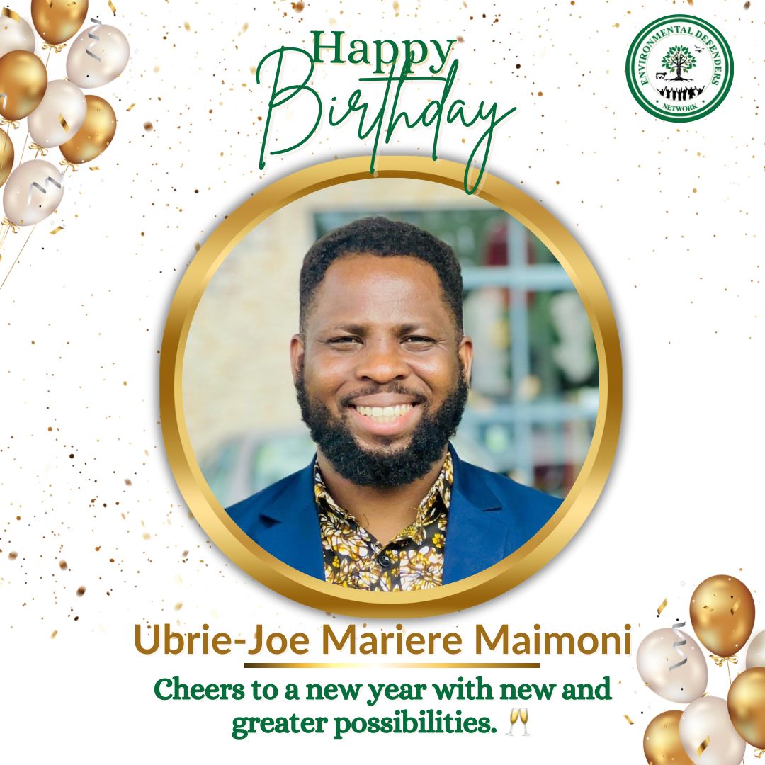 Happy Birthday to our Dir. of Climate Justice at EDEN, <a href="/marierejoe/">Ubrei-Joe M. Mariere</a>. Your passion for justice, dedication to the environment, and inspiring leadership light the path for all of us. We celebrate you today and wish you joy, strength, and many more years of impactful service.