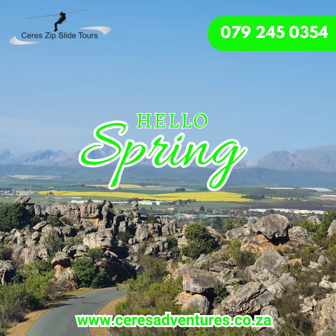 ziplinesceres's tweet image. 🌸 It’s SPRING! 🌸
Why just stop and smell the flowers when you can zip right over them? 💨 Come spring into adrenaline with 1.4km of pure zipline fun in Ceres! 🚀
📅 Book now: ceresadventures.co.za
📞 079 245 0354

#SpringIntoAdventure #CeresZipline #AdrenalineRush