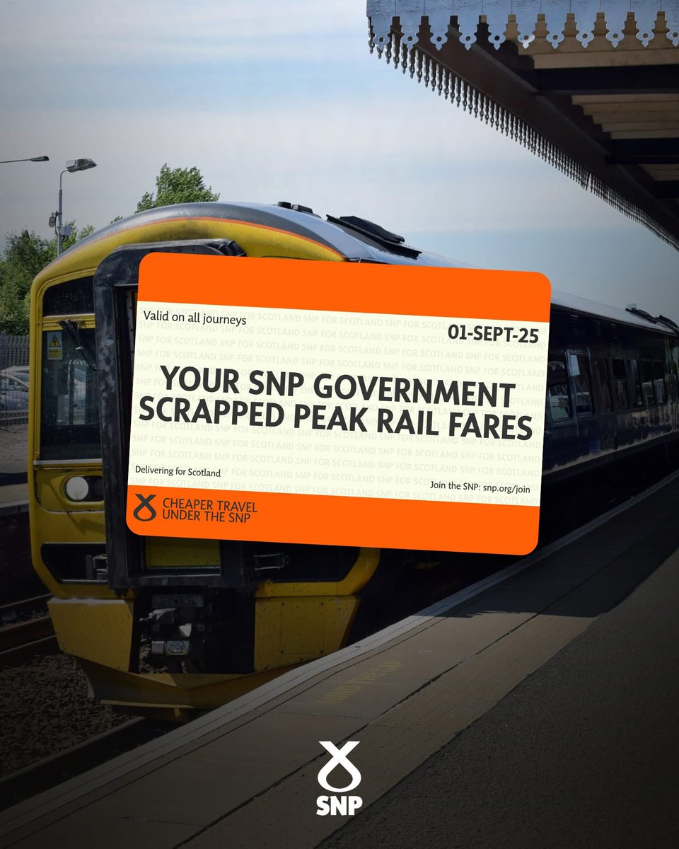 🚂 Peak fares are now scrapped!

🎫 From today, all <a href="/ScotRail/">ScotRail</a> customers will pay the same fare on their journeys no matter when they travel.

💷 This means an anytime day return ticket from Dunfermline to Edinburgh will cost just £8.50!

👉 Find out more: shorturl.at/pcR9E