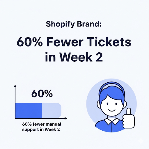 MriduAI's tweet photo. In week 2 of our 15-day pilot, one Shopify D2C brand cut manual support tickets by **60%** — freeing up their team for higher-impact work.

If you want similar results, let’s chat.

#D2CIndia #CustomerSuccess #shopifystore #shopifyapps https://t.co/DgKHUjhX8m