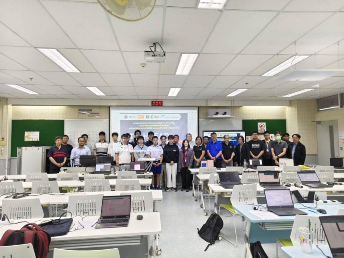 rt_thread's tweet image. 🎉 Great energy at the RT-Thread IoT Workshop at the Faculty of ICT, Mahidol University!
Hands-on sessions with the Vision Board, an RT-Thread dev board powered by the @Renesas Cortex-M85 RA8D1 chip.
Exploring #RTThread, IoT applications, and #opensource #embeddedsystem 🚀