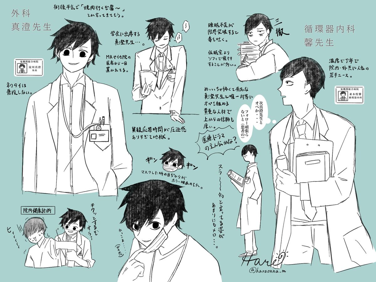 ※医者ﾊﾟﾛ描きたいとこだけ(字汚いし細かいし色々適当なので読まなくていい)

🔎先生と🌳先生