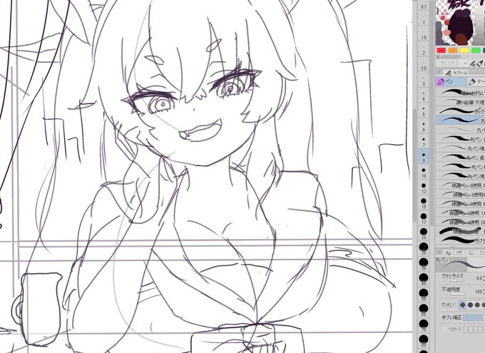 すぐ消えるwip
リクエストのラフ

8月のお陰で色々片付いたので
現在は早めにリクエストがこなせるのでオススメ
年末はどうなるかわからないですからね 