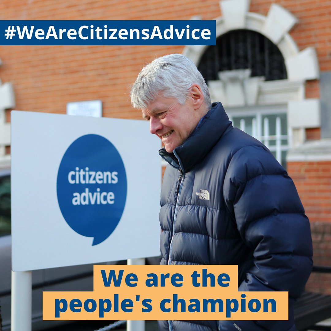 We are a charity working for the whole of society - whoever you are, whatever your problem.

We Are Citizens Advice ✨ We are #ThePeoplesChampion

Follow #WeAreCitizensAdvice to find out more about who we are and what we do!