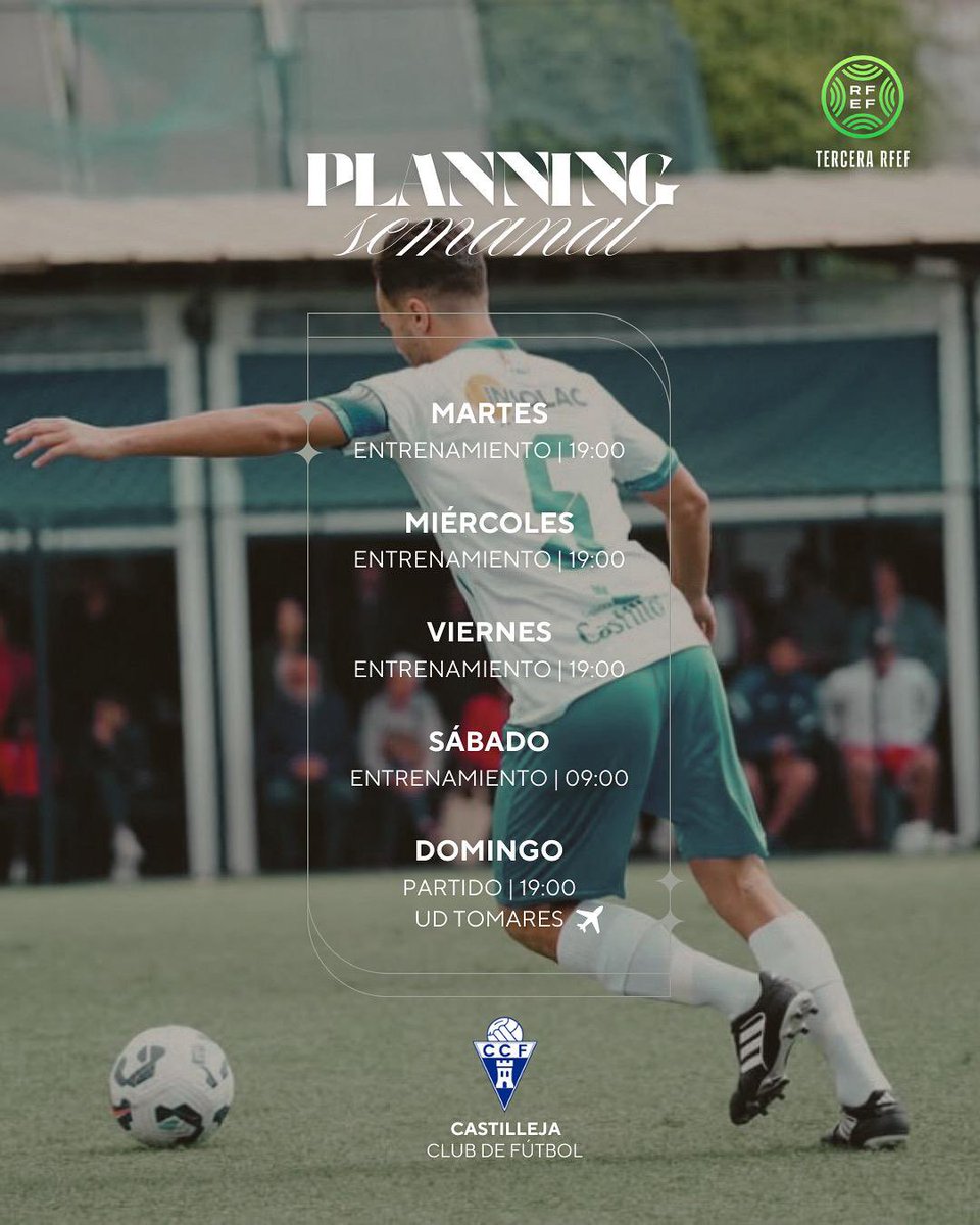 Tras la preparación de la pretemporada 💪, el Casti comienza su semana final antes de nuestro estreno en 3a RFEF .
Llegamos con las pilas cargadas !!🏃🏻🏃🏾‍♂️