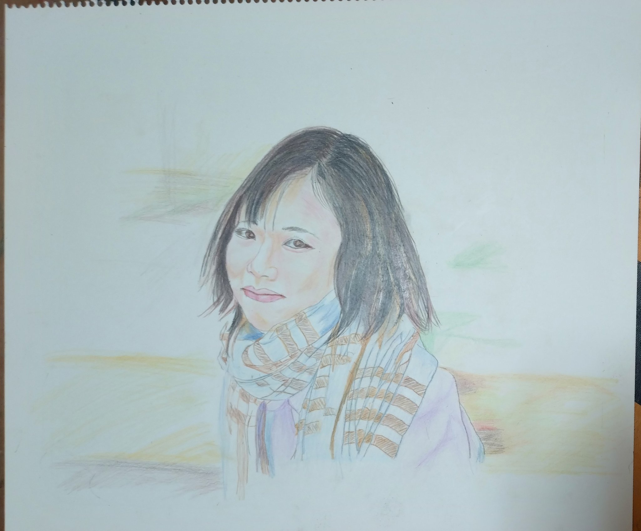鉛筆画 人物画 めぐ b78b60396a67590aa834a3bab53c49