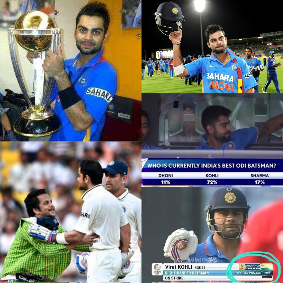 Virat Kohli at the age of 23 was already bigger legend than Rohit Sharma dhoni combined!