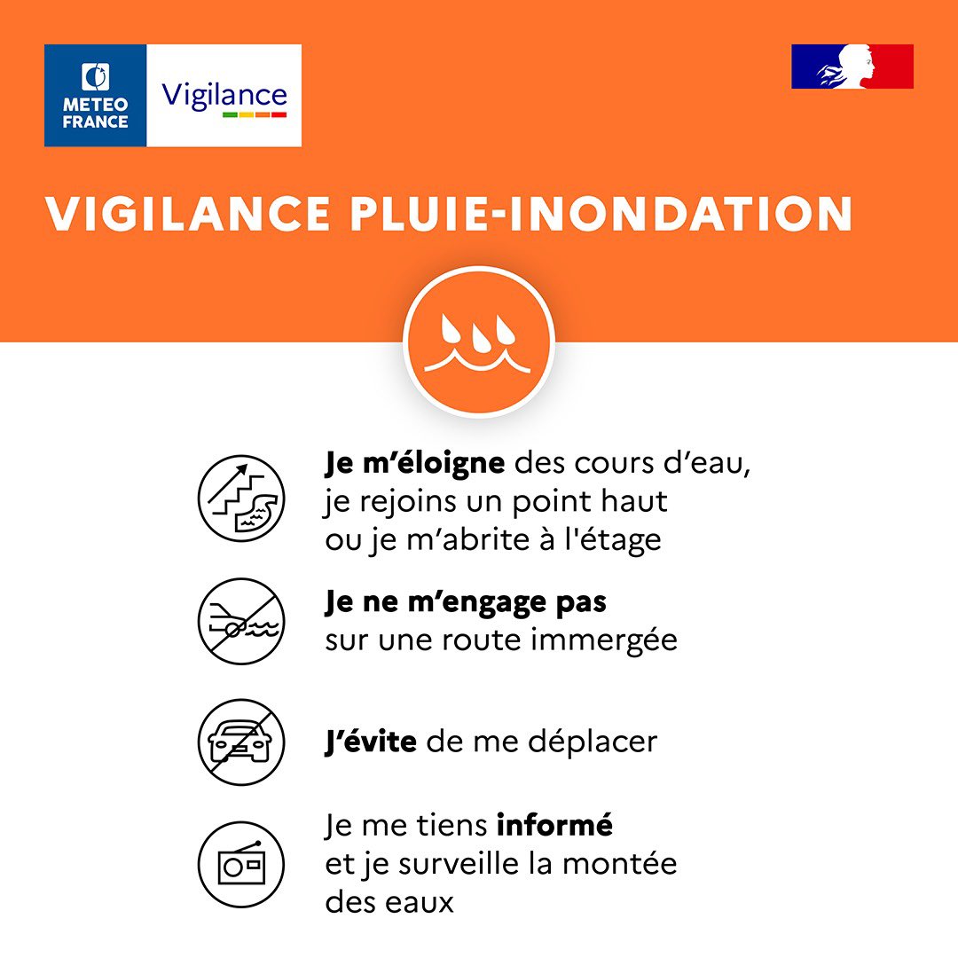 meteofrance's tweet image. 🟠 #VigilanceOrange en cours jusqu&apos;à 18h

#PluieInondation pour Isère, Drôme, Hautes-Alpes, Alpes-de-Haute-Provence

#PluieInondation #Orages sur Vaucluse, Var, Bouches-du-Rhône

L&apos;épisode se poursuit avec cet après-midi une nouvelle activation des pluies

vigilance.meteofrance.fr/fr