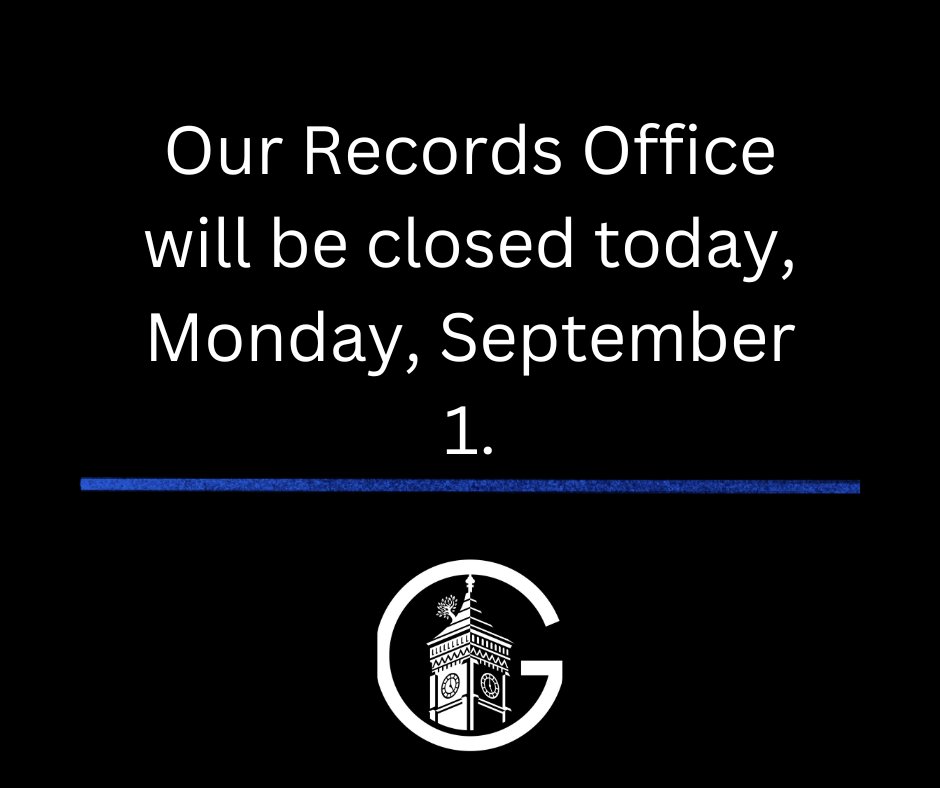 Our Records Office will be closed today in observance of the holiday.