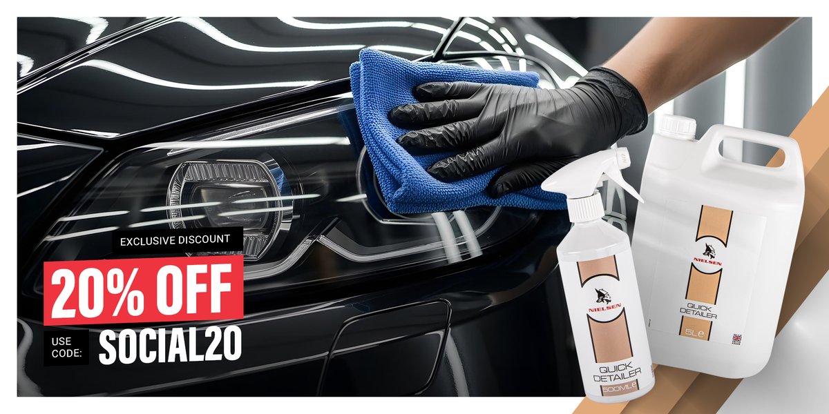 Mike tried our Quick Detailer and loved it: “My car came up a treat!” ⭐⭐⭐⭐⭐

Join him!

✅ Showroom shine
✅ Works on cars, vans &amp; bikes
✅ Safe on coatings, trim &amp; glass

20% discount code: SOCIAL20! Try it! bit.ly/4ftkSLo  

#AutoDetailing #QuickDetailer