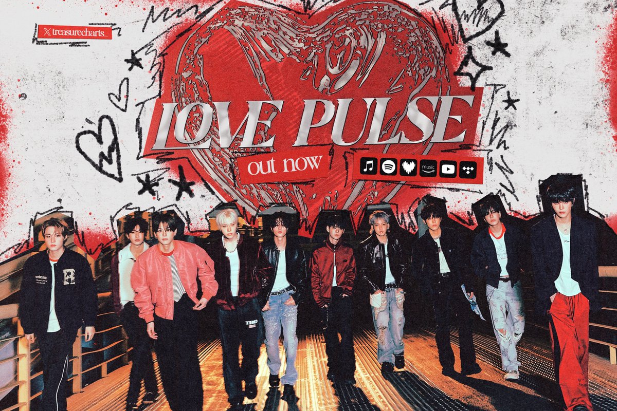 #TREASURE’s 3rd mini-album, “LOVE PULSE”, is out now!

• treasure.lnk.to/LOVE_PULSE