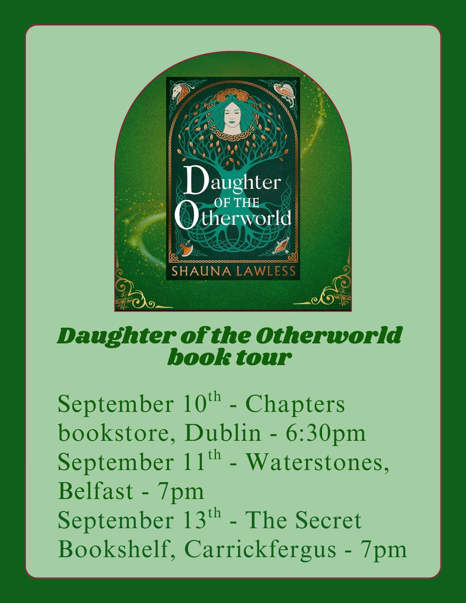 My book launch schedule for Daughter of the Otherworld

Would love to see some of you at these events!