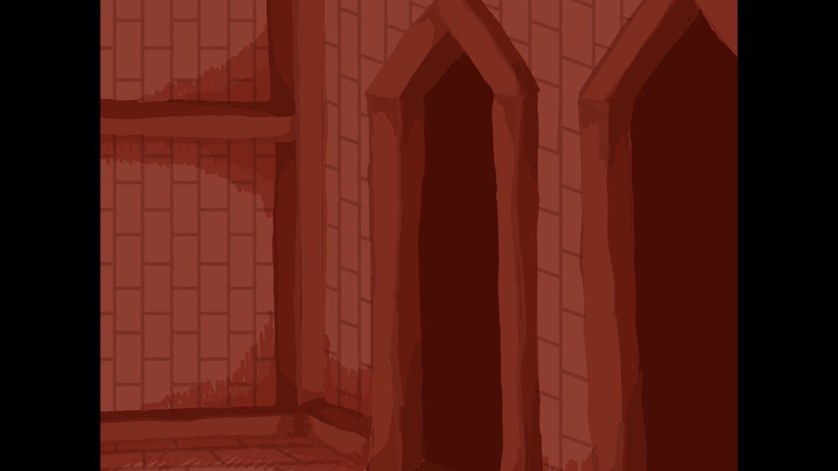 動画制作用の背景を描いてるけど下手すぎ😅