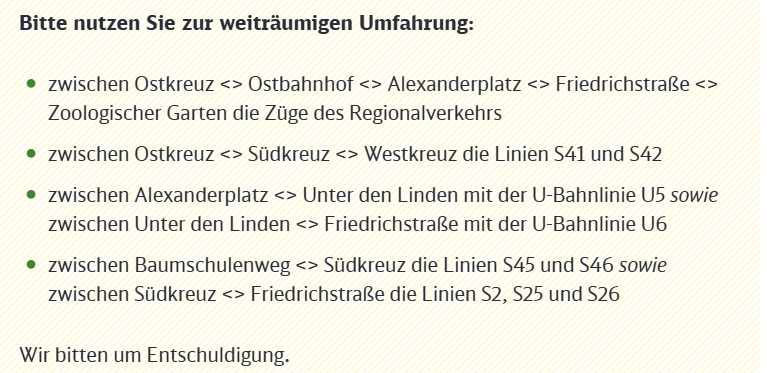 #S3, #S5, #S7, #S9 +++Update+++ Die S5 fährt nun zwischen #Strausberg_Nord und #Warschauer_Straße. Der 10-Minuten-Takt besteht nur zwischen #Hoppegarten und #Lichtenberg. Nutzt auch die verschiedenen Umfahrungsmöglichkeiten. Alle weiteren Infos unter: sbahn.berlin/fahren/bauen-s…
