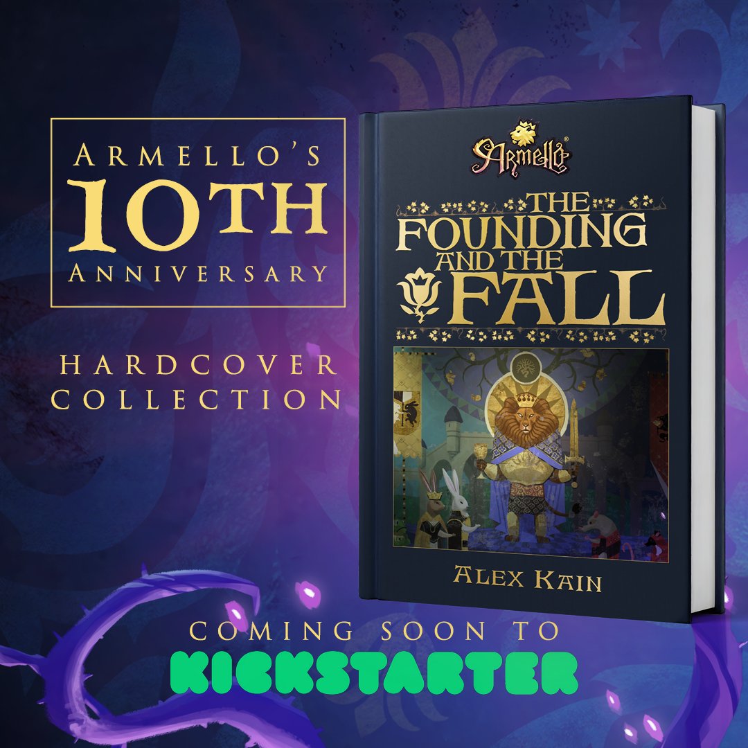 Ten years ago, Armello brought tabletop adventures to life. Now, delve into its lore-rich depths with this gorgeous anniversary hardcover omnibus of tales both old and new! Coming soon to Kickstarter!

tinyurl.com/foundingandfall