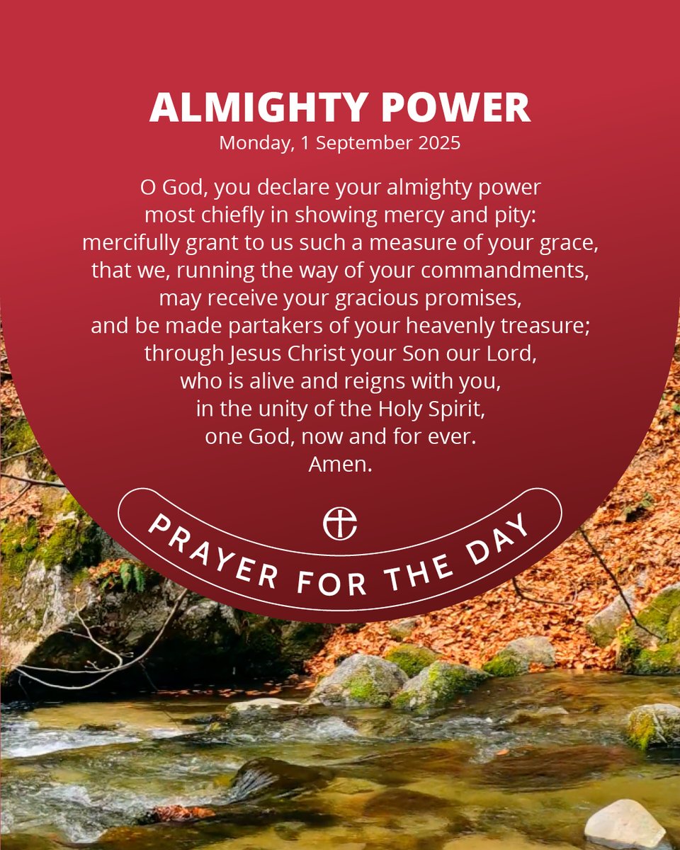 As we enter a new month, join with us in prayer. 🙏

Today's prayer is available in plain text and audio formats at cofe.io/TodaysPrayer.