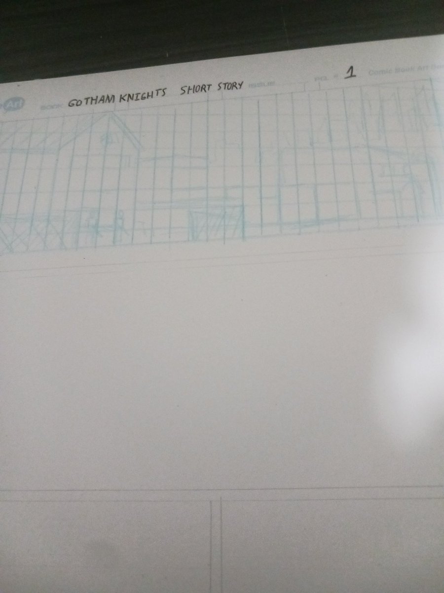 So I'm started my sample pages with the bat family (nightwing, red hood, cassandra cain batgirl, duke) 

This is a test page just trying out the blue pencil on a full page like this... Gotta start somewhere. 

Stay tuned for the pages 😁✍️