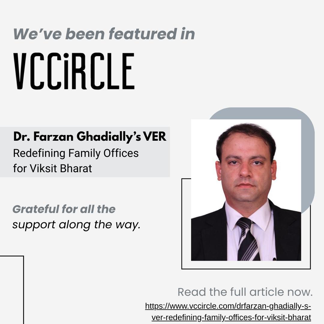 ffarzang's tweet photo. Honored to be featured in Vccircle “Dr. Farzan Ghadially’s VER (Vighanharta Eternal Resources) Redefining Family Offices for Viksit Bharat “

https://t.co/qG3T2QUmmS

#Farzan #Ghadially #Financekafunda #VER #Fmailyoffice #ViksitBharat #India #Wealthcreation https://t.co/6VIPKFbkoG