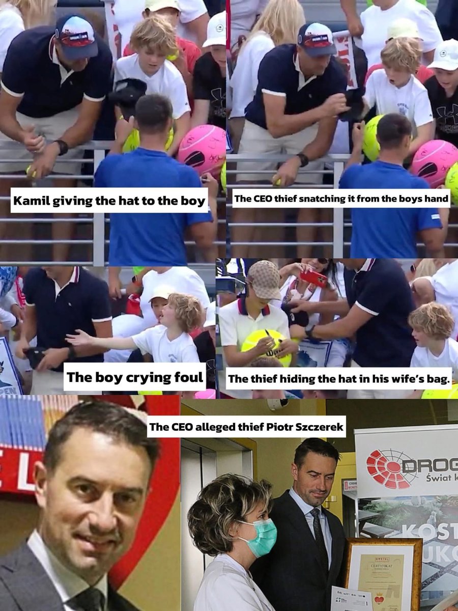 JacksonLeeks's tweet photo. It is just a hat?
then WHY U grab it SUPER
FAST from a kid?  😂😂
#PiotrSzczerek NOT a
grown man. ROB from a kid?! @USATODAY @usopen @cnnbrk @CNN @BBCBreaking
@BBCLondonNews #london #uknews #londonnews @SkyNews @NewsHour @GOVUK @theguardian1988 #usopen
#USOpen2025 #KamilMajchrzak https://t.co/OcYmao6ffm